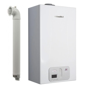 Pachet Economie si Eficienta - Centrala termica pe gaz/GPL in condensare Fondital Antea KC 24 kW, incalzire si ACM, Clasa A, Kit de evacuare inclus, calorifere, robineti tur/retur, cap termostatic Wi-Fi si termostat inteligent KOPH I302