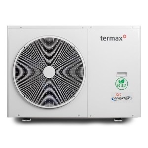Pachet pompa de caldura Termax 12 kW, Wi-Fi, Alimentare Monofazica, Monobloc, Compresor Mitsubishi, Inverter + Vas amestec instalatii TESY V50, clasa energetica C, 3 bari + Robinet anti-inghet Caleffi 1"
