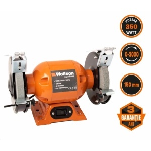 Polizor de banc Wolfson, 250W, 155mm, 3000 RPM