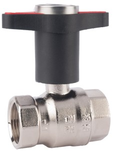 Robinet cu bila HERZ, FI-FI Ø 1/2" nr. 2, PN25, cu termometru rosu incorporat