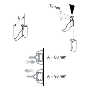 Set fixare radiator aluminiu reglabil Fondital 550037 - Img 2