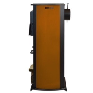 Soba pe lemn Termax Corex, 6.11 kW, evacuare spate, randament 86.49%, 40 m², spatiu depozitare lemne, Maro - Img 2