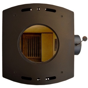 Soba pe lemn Termax Corex, 6.11 kW, evacuare spate, randament 86.49%, 40 m², spatiu depozitare lemne, Bordo - Img 8