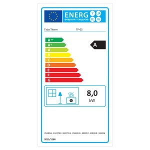 Soba premium pe peleti TEBA TP-05, 8 kW, cu ventilare si control electronic, buncar 15 kg, 50 mp, diametru cos fum ⌀80 mm, 810 x 470 x 470 mm - Img 2