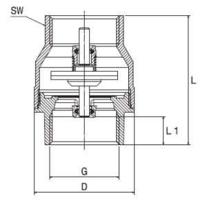 Supapa de sens Herz FI-FI 1 1/4", Kvs 14,4 mc/h - Img 2