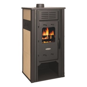 Termosemineu Termax Hydra, 6.5 kW, randament 75.5%, 43 m², spatiu depozitare lemne, Bej - Img 2