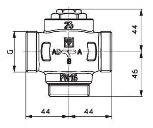 Vana termostatica HERZ Teplomix 1", cu 3 cai pentru protectia cazanelor prin bypass - Img 2