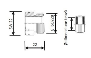 Adaptor de compresie pentru CU 15 x 3/4 HERZ - Img 2