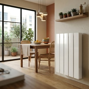 Calorifer (radiator) electric din aluminiu, Fondital eBlitz Soft, 795/577 mm, 9 elementi, 1500 W - Img 5