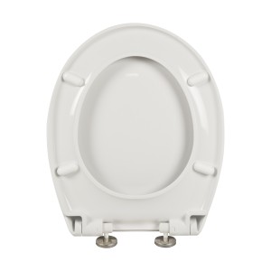 Capac WC din polipropilena, Eurociere Creta 1108E, alb, inchidere lenta, 370 x 445 mm