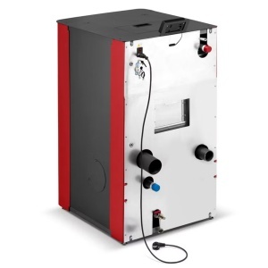 Centrala peleti Termax Tera 18 KW, 120 mp, buncar peleti 30 kg, diametru cos fum ⌀80 mm, pompa recirculare si vas expansiune incorporate, Negru - Img 4
