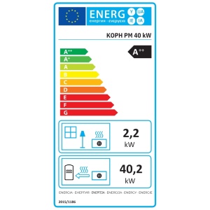 Centrala termica cu peleti KOPH PM 40 kW, 250 mp, buncar peleti 100 kg, diametru cos fum ⌀100 mm, pompa recirculare si vas expansiune incorporate, Negru - Img 2