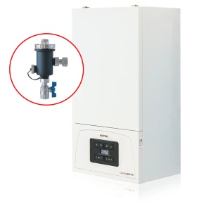 Centrala termica pe gaz in condensare Motan Condens KPlus C38GC20V1XP2, 20 kW, incalzire si ACM + Filtru antimagnetita, Kit de evacuare inclus