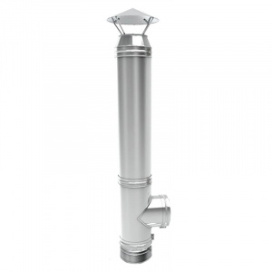 Cos de fum din inox cu dublu perete, inaltime 8 metri, diametru interior 200 mm pentru centrale pe lemn, carbune si peleti, complet pentru montaj - Img 4