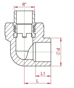 Cot teava PPR alb, Ø 40mm - 1 1/4E, 90 grade, PN25