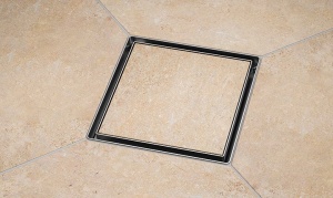 Inalțator cu grila Tece drainpoint S din otel inoxidabil, 150 x150 mm, design plate, 3660011 - Img 3