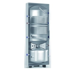 Pachet centrala peleti KOPH PM 35 KW, 230 mp, buncar peleti 80 kg, diametru cos fum ⌀100 mm, pompa recirculare , vas expansiune incorporate si boiler stativ cu serpentina marita 2 in 1 ACM & Buffer, Dotels - Img 6