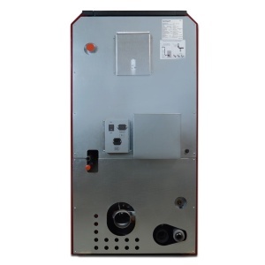 Pachet economic - Termosemineu cu peleti Termax Kamin ECO, 30 kW, 220 mp, buncar peleti 55 kg, diametru cos fum ⌀80 mm, vas expansiune si pompa recirculare incluse, Bordo + Termostat KOPH 303RF + Aspirator cenusa 1000W + Cos fum inox de interior ⌀80 mm - Img 6