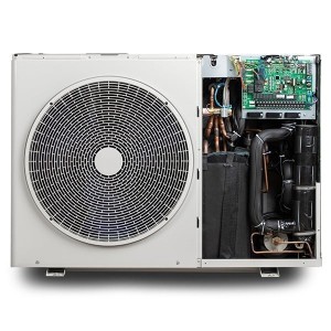 Pachet pompa de caldura Termax 12 kW, Wi-Fi, Alimentare Monofazica, Monobloc, Compresor Mitsubishi, Inverter + Vas amestec instalatii TESY V50, clasa energetica C, 3 bari + Robinet anti-inghet Caleffi 1"