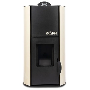 Pachet termosemineu pe peleti KOPH PM 12 kW, 80 mp, buncar peleti 12 kg, diametru cos fum ⌀80 mm, pompa recirculare si vas expansiune incorporate, Crem - Img 6