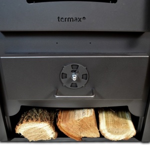 Pachet Termosoba pe lemn Termax Codru, 24.43 kW, cuptor integrat, randament 85.10%, 155 m², Negru, Calorifere, Pompa Recirculare, Vas expansiune, Robineti tur/retur si set accesorii - Img 8