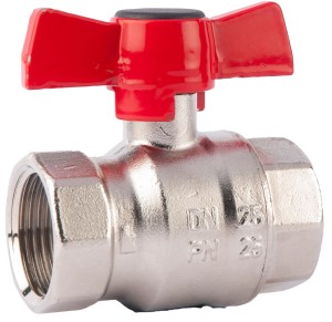 Robinet cu bila HERZ, FI-FI Ø 3/4" nr. 2, PN25, actionare fluture