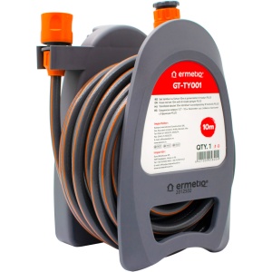 Set furtun gradina, Ermetiq Plus, 3/8 toli, 10 m, cu tambur si pistol de stropit - Img 2