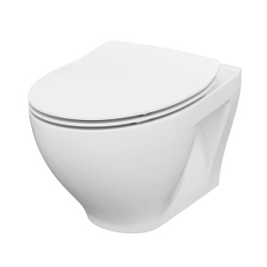 Set vas WC suspendat Moduo, capac inclus soft close, K701-147, alb