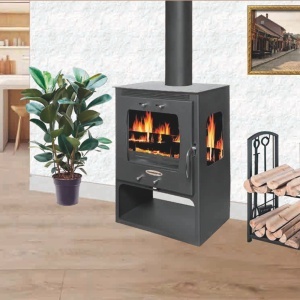 Soba pe lemn Termax Atria, 12.2 kW, randament 84.17%, 80 m², spatiu depozitare lemne, Antracit - Img 3