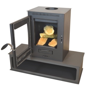 Soba pe lemn Termax Mina, 9.47 kW, randament 84.32%, 60 m², spatiu depozitare lemne, Antracit - Img 3