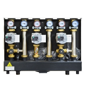 Ansamblu cu 3 grupuri de pompare si distribuitor Termax GP-39 + GP-37 + GP-39, racord 1" - Img 2