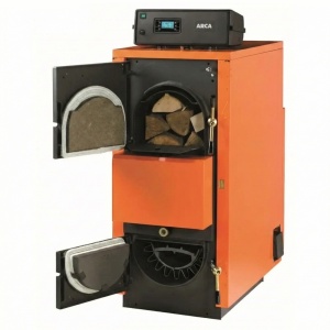 Centrala pe lemne cu gazeificare Arca Aspiro 90RI inox, 84 kW, Ø cos fum 200 mm - Img 2