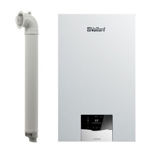 Centrala termica pe gaz in condensare Vaillant ecoTEC plus VUW 36CS/1-5, 33.3 kW, incalzire si ACM, Kit de evacuare inclus