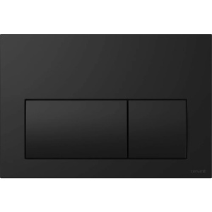 Clapeta actionare rezervor WC incastrat, Cersanit Presto II, K97-510, Negru Mat, 15 x 22 x 0.9 cm