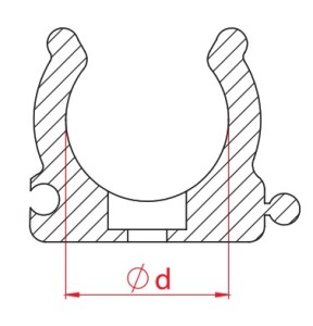 Clema PPR alb, Ø20