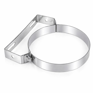 Colier inox, fixare pe zid, tip L, Ø120 mm