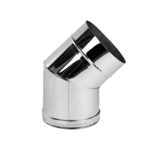 Cot inox SP 45°, Ø100 mm, model P1