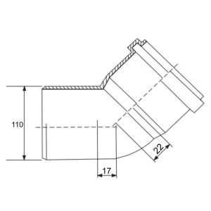 Cot PVC, cu inel, Ø 200 mm, unghi 30° - Img 2
