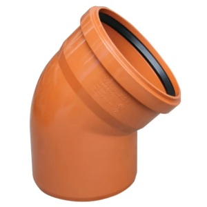 Cot PVC, pentru scurgere, Ø 110 mm, 45°
