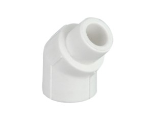 Cot teava PPR alb, Ø 20 mm, MF, 45 grade, PN25