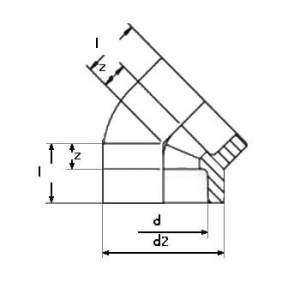 Cot teava PPR, Ø 40 mm, 45 grade, PN25, verde - Img 2