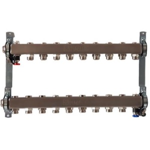 Distribuitor pentru corpuri de incalzire, 9 cai, HERZ, inox 1"