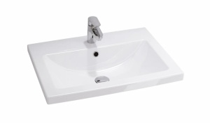 Dulap cu lavoar Tirso, cu sertare, 80, S801-547, MDF, alb mat - Img 4