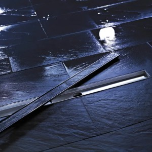Grila pentru placare cu faianta TECEdrainline „plate” 700 mm, otel inoxidabil, dreapta - Img 2