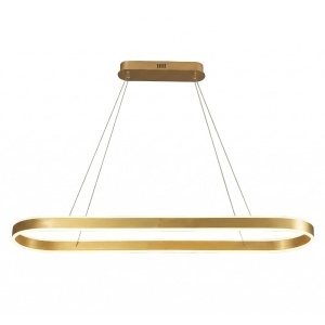 Lustra LED, Auriu, Minimalist cu telecomanda, WIFI 2.4G, lumina/rece/calda/neutra intensitate reglabila