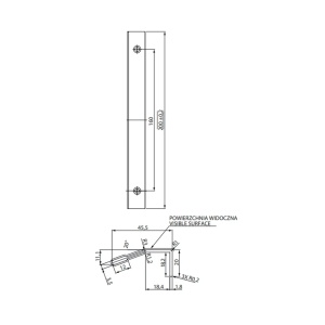 Maner pentru dulap baie City, S584-033, negru mat - Img 2