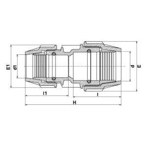 Mufa redusa PEHD, Ø50 x Ø32 mm, PN16, Plasson