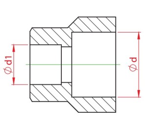Mufa redusa teava PPR alb, Ø25 - Ø20 mm, PN25