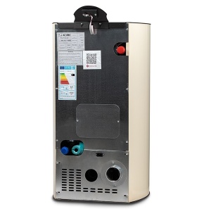 Pachet termosemineu cu peleti KOPH PM 25 kW Fiama, buncar peleti 25 kg, pompa recirculare si vas expansiune incorporate, Crem