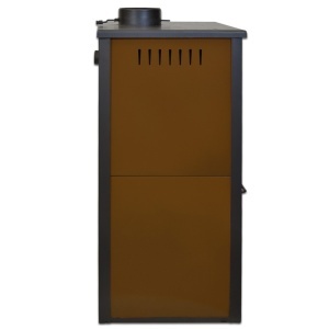 Pachet Termosemineu pe lemn Termax Decebal, 11.52 kW, randament 85.59%, 75 m², Maro, Grup siguranta, Pompa recirculare si Boiler termoelectric Tesy 80 litri - Img 3